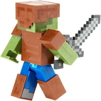Minecraft zombi u oklopnoj osnovnoj figuri
