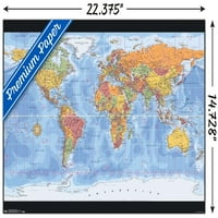 Mapa - World Time zone Zidni poster, 14.725 22.375