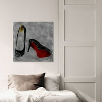 Wynwood Studio Moda i Glam Wall Art Canvas Otisci 'Uzmi izbacivanje iz nje' cipela - crna, crvena