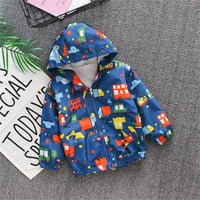 Baby Toddler Boys Coat Dugi Rukav Za Djecu Djevojke Crtić Dinosaurus Jacket Patentni Zatvarač Kapuljačom Vjetrovka Outwear Za 18 Mjeseci