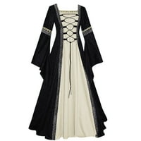 Haljine za žene čišćenje ženske vintage drevne duljine gotičke haljine Cosplay