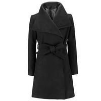 Ženske vrhove Clearence Cardigan ženski dugačak kaput topla vuna reverska jakna CARDIGAN Long Slim Overcoat