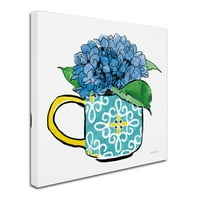 Zaštitni znak likovne umjetnosti 'cvjetni čajnik III' platno umjetnost Beth Grove