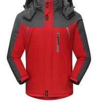 Muška trendi jakna grafička Odjeća tri u jednom odvojivo vanjsko Planinarsko odijelo skijaško odijelo Retro kaput zimska vanjska odjeća Casual labavi duksevi kafa