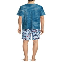 Muški set za spavanje i kratke hlače, dvodijelni, veličina S-2XL, muške pidžame